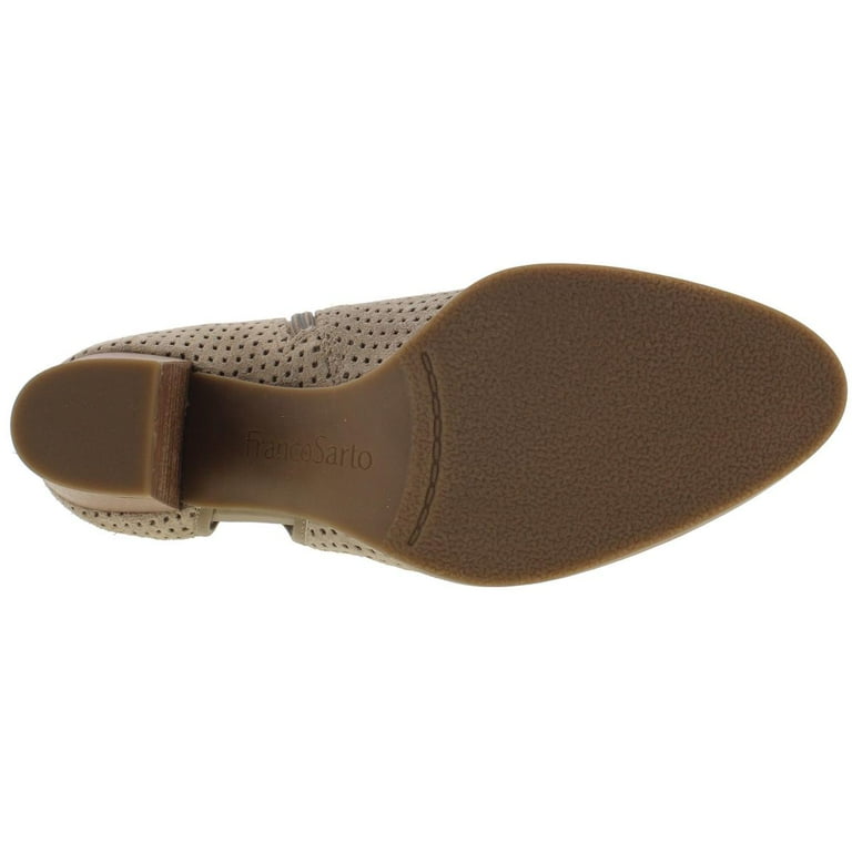Franco Sarto Womens Dakota Suede Perforated Ankle Boots Walmart