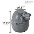 thumbnail image 5 of HOMPUS Outdoor Concrete Side Table Dinosaur Egg Shaped Cute Morden End Table Patio Decor Round Coffee Accent Table Garden Stool for Livingroom,Outside,Balcony,Pool (Gray), 5 of 6