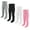 01# black+white+pink+gray, variant on Girls Pantyhose Toddler Baby Tights - 4 Pairs Cotton Black White Pink Gray 0-24 Months Infant Girls Tights Newborn Kids Pantyhose