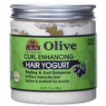 thumbnail image 1 of Yogurt para el cabello que mejora los rizos de oliva para peinar y mejorar los rizos para un encrespamiento suave y brillante, rizos fuertes y bien definidos, sin sulfato de alcohol, sin parabenos, fa, 1 of 5