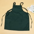 thumbnail image 2 of GOOHOCHY Delantal de trabajo impermeable con bolsillo, correa de hombro doble, delantal anti-aceite para cafetería restaurante (verde oscuro), 2 of 7