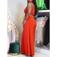 thumbnail image 3 of Lovelywholesale Boho Hollow-out Wide Leg Jacinth Two Piece Pants Set (Without Bag), 3 of 4