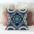 thumbnail image 3 of Bohemian Mandala Vector Indoor/Outdoor Pillow in Blue White Turquoise 18x18, 3 of 5