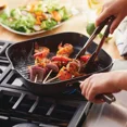 thumbnail image 5 of Advanced Home 11" Deep Square Grill Pan with Pour Spouts Moonstone, 5 of 10