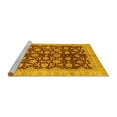 thumbnail image 2 of Ahgly Company Machine Washable Indoor Round Oriental Yellow Traditional Area Rugs, 3' Round, 2 of 4