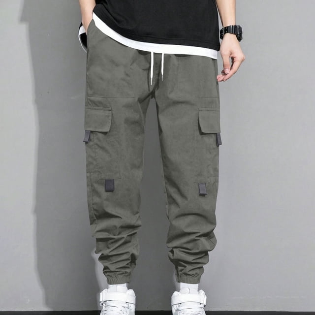 Pantalones largos para hombre, moda de primavera e invierno, pantalones deportivos casuales, pantalones para hombre