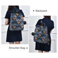 thumbnail image 4 of FORMRS Women's Travel Backpack Purse Anti-Theft Hidden Pockets Casual Shoulder Bag, Blue Elegant Geometric, 4 of 7