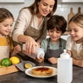 thumbnail image 6 of Leeye Large Wide Mouth Squeeze Bottle with Measurement Marks, 25 oz Reusable Condiment Dispenser, Kitchen Sauce Bottle for Pancakes Oil Dressing, White, 6 of 7