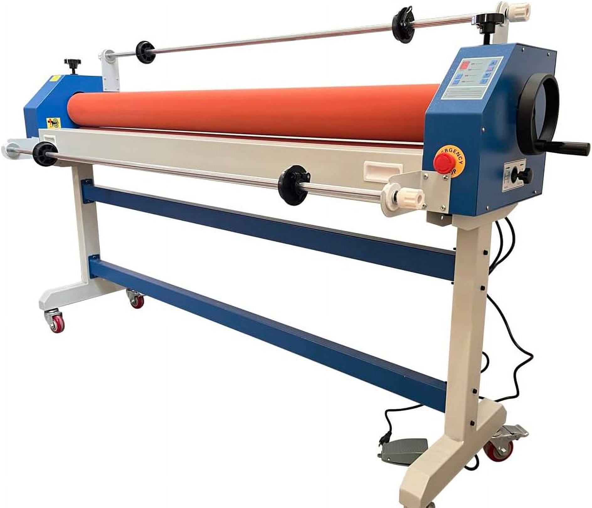 EQCOTWEA 63" Automatic/Manual Cold Roll Laminating Machine Film Release Rod Cold Laminator for Photo Poster Laminating