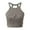 Grey, variant on Women's Fashion Neckline Camisole Top with Built-In Bra for Soft Stretchy Comfort in Casual Wear