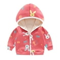 thumbnail image 2 of Cethrio Kids Girls Jackets, Long Sleeve Hooded Zip up Spring and Autumn Coats Pink Size 6-9 Months, 2 of 3