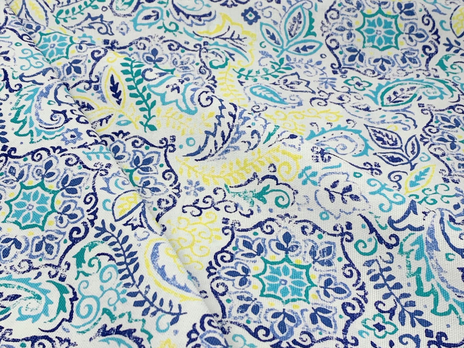 Waverly Inspirations Inspirations 45" 100% Cotton Disks Azure Sewing & Craft Fabric 1 Yard by the Yard, Azure