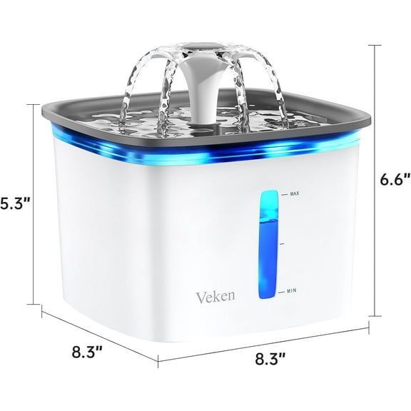 Award-Winning 95oz Pet Fountain with 2 Flow Modes, BPA-Free, Easy to Clean, for Cats & Dogs