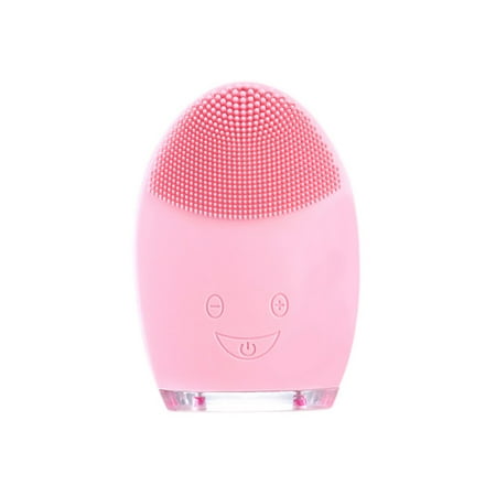 Sawpy New Mini Electric Facial Cleaning Massage Brush Face Washing Machine Waterproof Silicone Face Cleanser Dirt