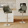 thumbnail image 4 of Vecelo Adjustable Counter Height Swivel Barstools, Back and Armrest, Dark Gray (Set of 4), 4 of 11