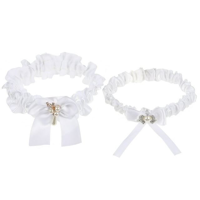 Shisuyan 1 Set Leg Accessories for Bride Classic Bowknot Garter for Wedding Day