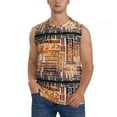thumbnail image 2 of Goofa Hand Drawn Vintage Coffee Printed Men's Sleeveless T-Shirt - Athletic Gym Workout Tank Top for Men - Moisture-Wicking, UPF 30+ Quick-Dry Muscle Tee-Small, 2 of 8