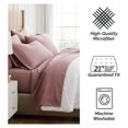 thumbnail image 5 of 4-Piece Twin XL Sheets Set Premium Bedding, 21-Inch Extra Deep Pocket Sheet Set, Deep Pocket Twin XL Fitted Sheet, Lavender Pillow Cases Standard Size, Lavender Sheets, 5 of 9