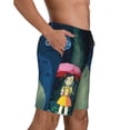 thumbnail image 3 of Totoro Men's Swim Trunks Quick Dry Beach Board Shorts with Pockets Mesh Lining Bathing Suits, 3 of 7