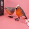 thumbnail image 3 of MasteelfCA 2pcs Bird Model Resin Material Animal Figure Toy Simulated Ornaments for Home, 3 of 7