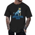 thumbnail image 4 of Men's Soccer Fan Mesh Short Sleeve T Shirt, Breathable Loose Graphic Tee Top for Game Day Casual Sport Wear,Black-a,XL, 4 of 4