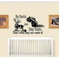thumbnail image 1 of Decal ~ Big BUCKS and Dirty TRUCKS, That's what Boys are made of ~ Wall Decal (Black ) 20" x 32", 1 of 4