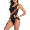 thumbnail image 3 of URMAGIC Women Colorblock One Piece Sport Swimwear Athletic Bathing Suit Swimsuit, 3 of 5