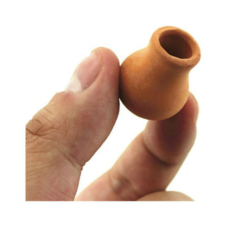 T4U 1.5 Inch Terracotta Pots Pack of 20 - Mini Clay Pot with Drainage Hole  for Tiny Cactus Herb lithop, Small Succulent Planter Nursery Plant Pot for