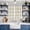 Beige, variant on Grey Christmas Window Curtains Panels with Silver Grommet, Cute Snowman Snowflake White Stripes Kitchen Cafe Curtain Draperies Window Treatment Set for Living Room/Bedroom/Laundry/Bathroom, 55x39