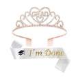 thumbnail image 2 of Klonfd Graduation Party Strap “I’m Done” Alloy Rhinestone Graduation Sash, 2 of 6