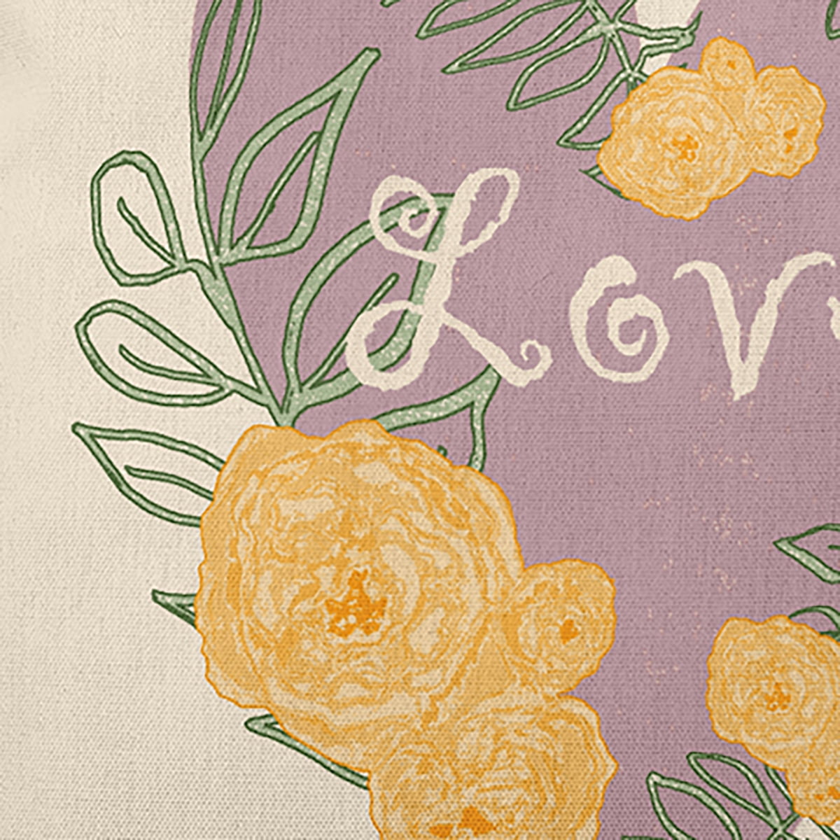 20" x 20" Simply Daisy Love And Roses Polyester Indoor/Outdoor Pillow, Romantic Purple Qty 1