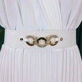 thumbnail image 2 of Midi Dress for Women Church Dress Fashion High Waist Business Casual Dress Cocktail with Belt White S, 2 of 8