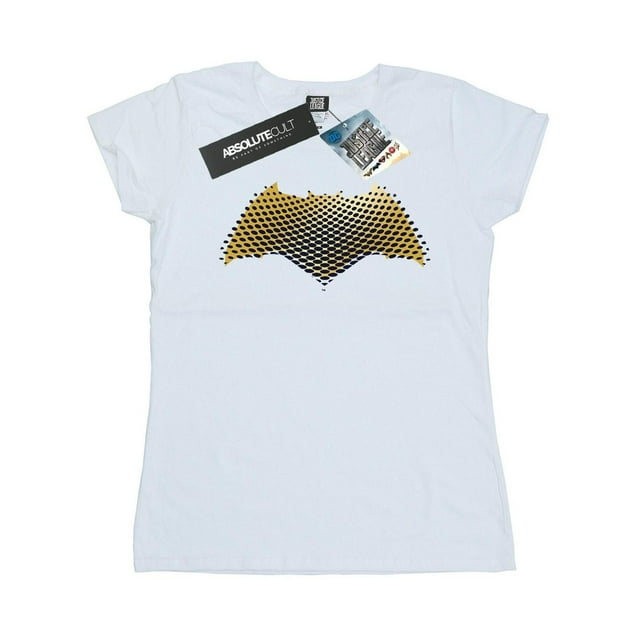 DC Comics Womens Justice League Movie Batman Logo Textured Cotton T-Shirt