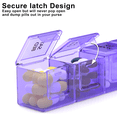 thumbnail image 3 of Extra Large Pill Organizer 7 Day Weekly XL Travel Box Daily Reminder 9.2 X 5.8 X 1.5 Pills Boxes Medication Container PU Leather 4 Times Pill Case from Zzteck (Camel Brown), 3 of 7