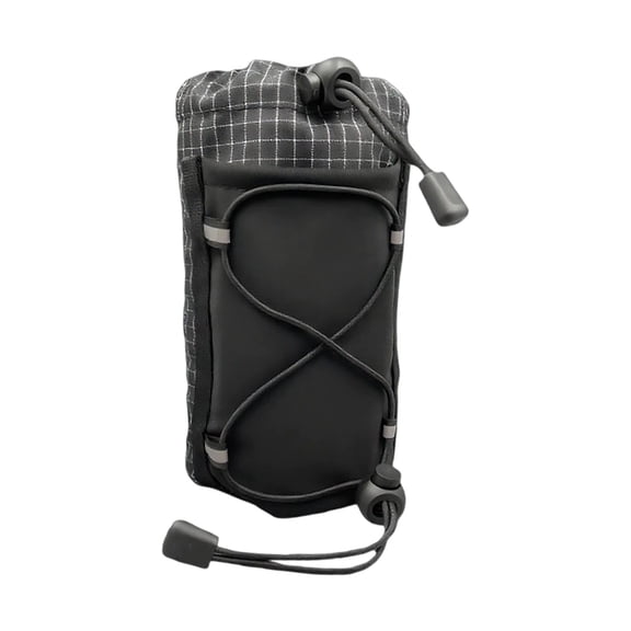 COM1950s Backpack Shoulder Strap Pouch, Water Bottle Holder for Backpack Strap with Phone Pocket, Lightweight Nylon Accessory Pouch for Hiking Camping Travel