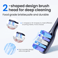 thumbnail image 5 of Marlincare Sonic Electric Toothbrush for Adults , Rechargeable Toothbrush,180-Day Battery Life, Blue, 5 of 13