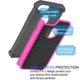 thumbnail image 6 of Apple iPhone 8 Case, iPhone 8 Cover, Njjex 2-Piece Shockproof Case For iPhone 8 4.7" Rugged Rubber Anti-Slip Plastic Hard Case Cover For Apple iPhone 8 (2017) 4.7"-[Rose/Black], 6 of 6