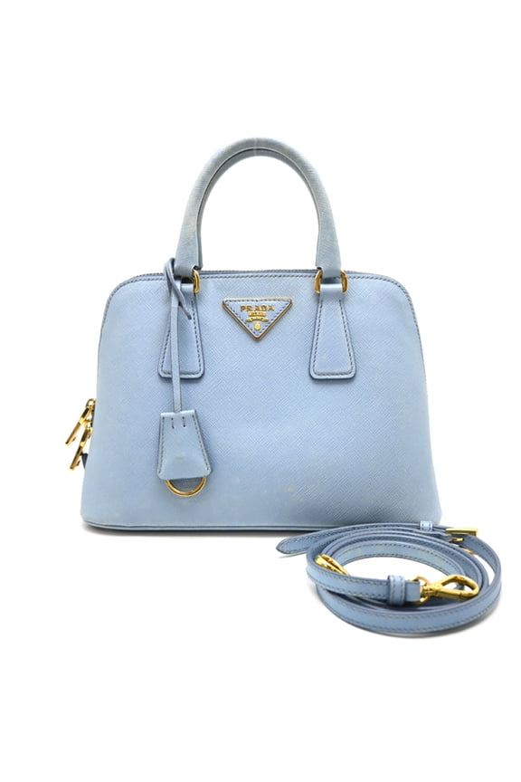 Pre-Owned Prada Promenade 2-way bag, women's handbag, BL0838, Saffiano leather, ASTRALE (light...