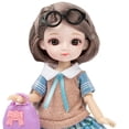 thumbnail image 3 of 2 piezas BJD Doll 13 ojos 3D articulados Maquillaje facial Zapatos de vestir Conjunto completo Sunnimix Muñecas BJD extraíbles, 3 of 8
