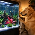thumbnail image 7 of FastXmas Artificial Silk Aquarium Plants Ornament - Realistic Fabric Water Plants for Fish Tank & Aquascaping Decor(10.6 x 7.8 Inch), 7 of 7