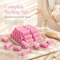 thumbnail image 2 of Topboutique 36 Pieces Foam Sponge Hair Rollers Flexible Sleeping Curlers Soft Hairdressing Curlers, 20 mm Mini Foam Hair Styling Curlers for Adults and Kids (Pink), 2 of 7
