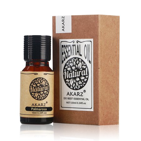 AKARZ Palmarosa Essential Oils 0.34 fl.oz./10ml Pure And Naturel Aromatherapy Face Body Skin Care Massage Aroma Perfume Oil