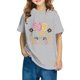thumbnail image 1 of Fiudx Camiseta para Niños, Blusa Escolar de Tela Suave, Blusa Informal Cuello Redondo, Camisa de Verano de Manga Corta, Atuendo Diario, Moda para Niños y Niñas, 95 % Poliéster., 1 of 6