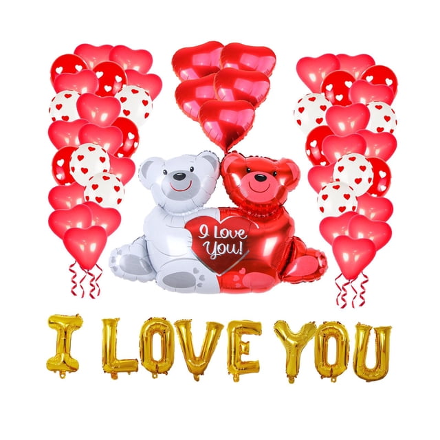 de San Valentín, Telones de Fondo de , de Peluche de Amor, de Lámina de Letras, Kit de de , Te A