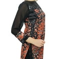 thumbnail image 3 of Phagun Black Rayon Mid Calf Printed Striaght Kurti Women Casual Clothing-20, 3 of 8