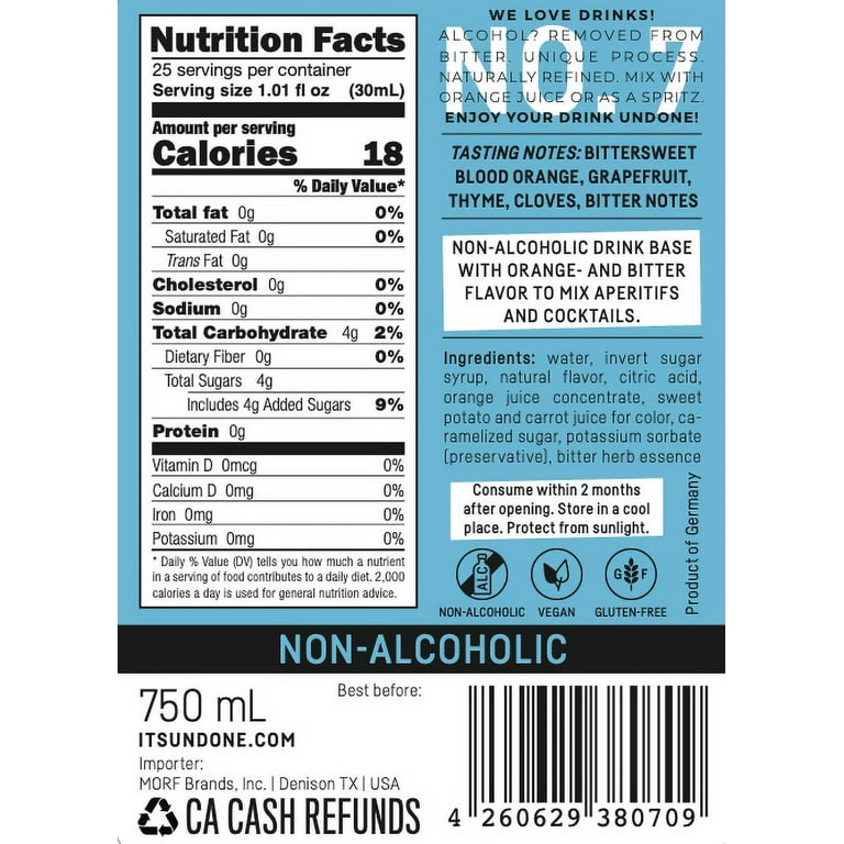 Alcohol THIS Liqueur IS Non - No.7 Bitters Italian ORANGE Bitter | Non-alcoholic Alcoholic Free mL)| type Aperitif NOT Proof Alternative (750 BITTER Zero For Beverage | Cocktails UNDONE Spirits