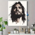 thumbnail image 4 of Qisvanset 12x16 Inch Black Jesus Portrait Canvas Wall Art, Religious Print Baptism Faith Home Wall Decor, 4 of 8