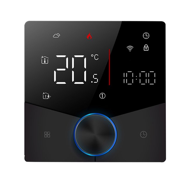 Thermostat,Wifi With Dimmable Color Room Voice Temperature Knob Compatible With Tmall Heati Lanru Mewmewcat