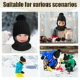 thumbnail image 4 of Bocaoying Kids Winter Warm Beanie Hat Scarf Gloves Set,3 in 1 Thermal Knitted Pom Bobble Hat Scarf Gloves Set for Girls Boys 3-8 Children Winter Warm Accessories Set for Outdoor Sports, 4 of 8