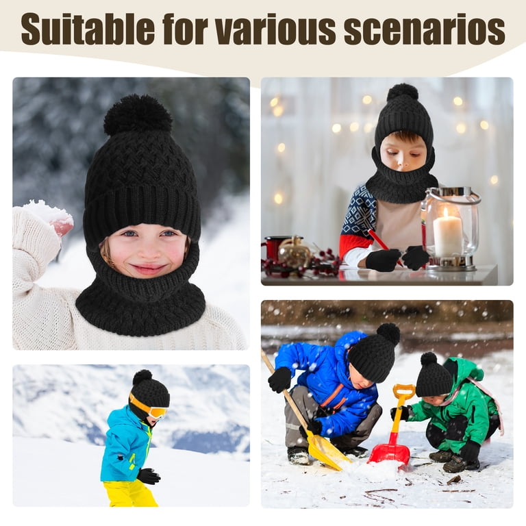 Bocaoying Kids Winter Beanie, Scarf, and Gloves Set photo 3